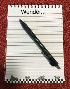Pen, blank notepad